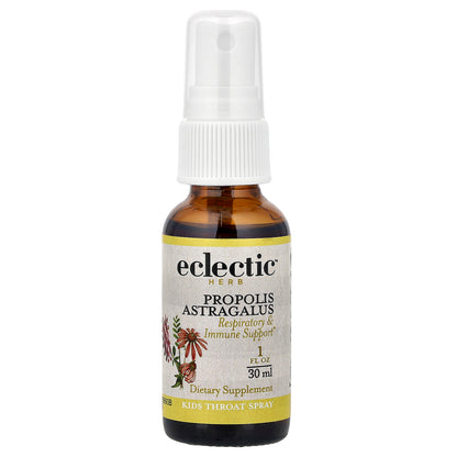Eclectic Herb, Kid's Throat Spray, Propolis Astragalus, 1 fl oz (30 ml)