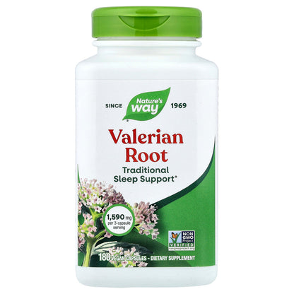 Nature's Way, Valerian Root, 180 Vegan Capsules (530 mg per Capsule)