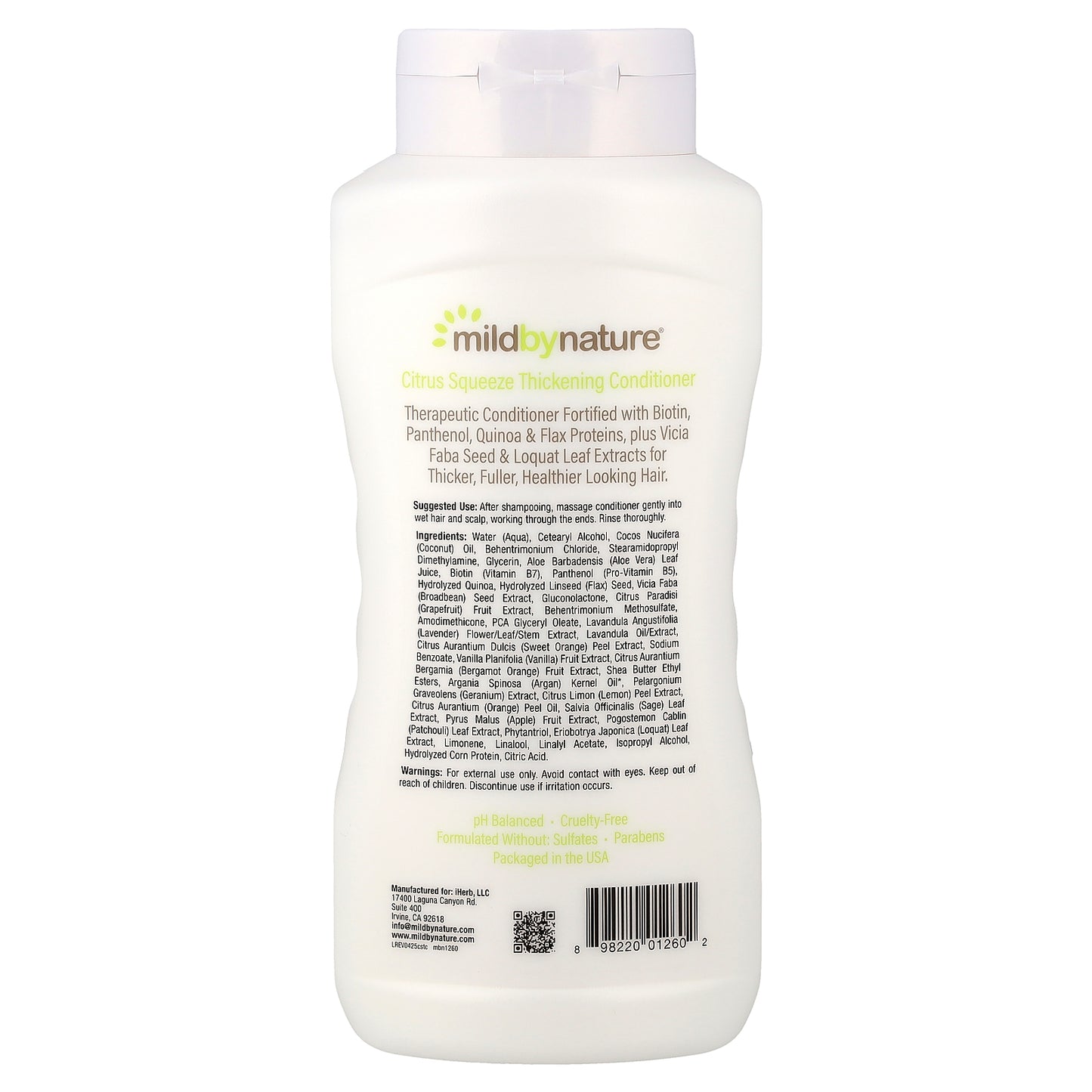 Mild By Nature, Thickening Conditioner, B-Complex & Biotin, Citrus Squeeze, 16 fl oz (473 ml)