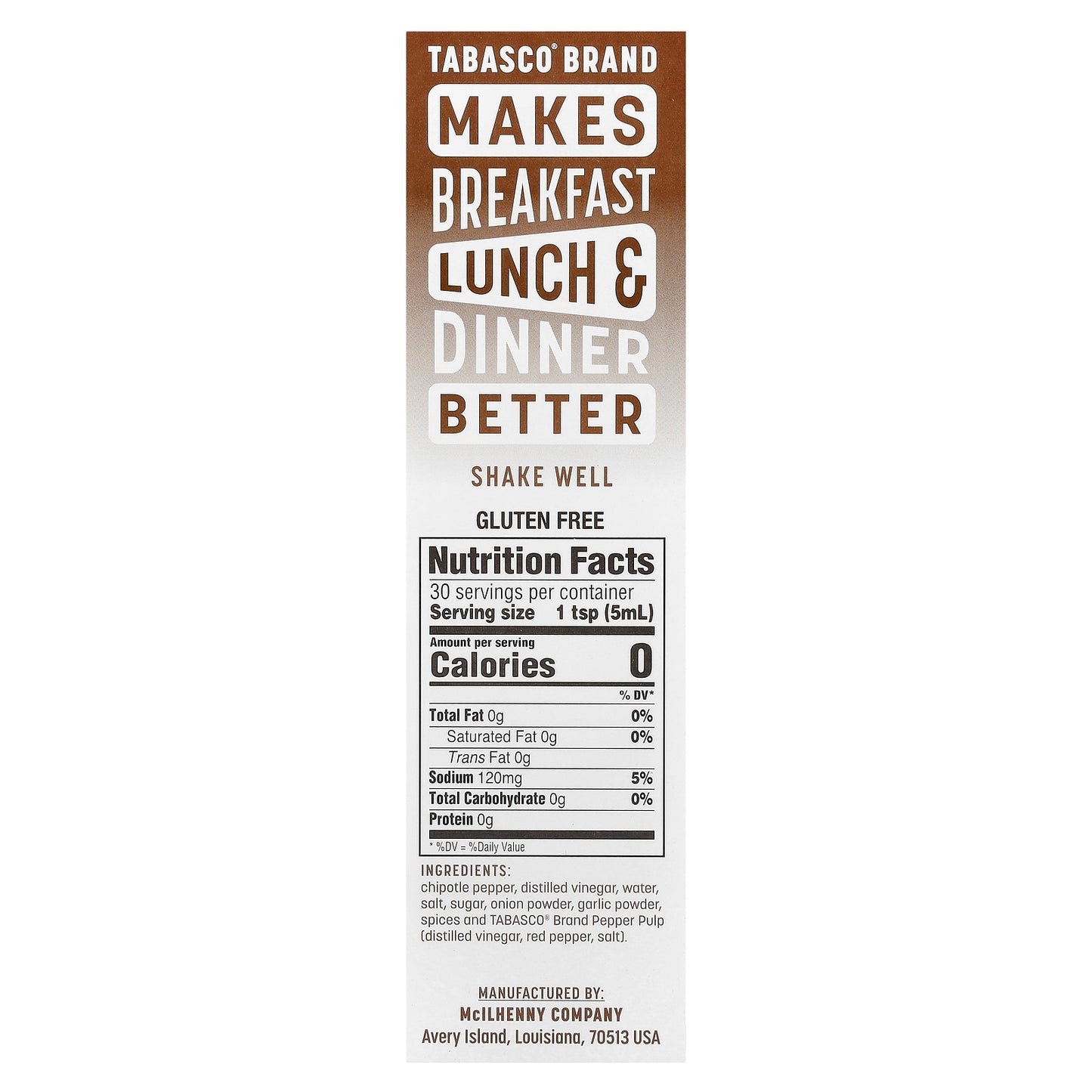 Tabasco, Chipotle, Smoked, 5 fl oz (148 ml)