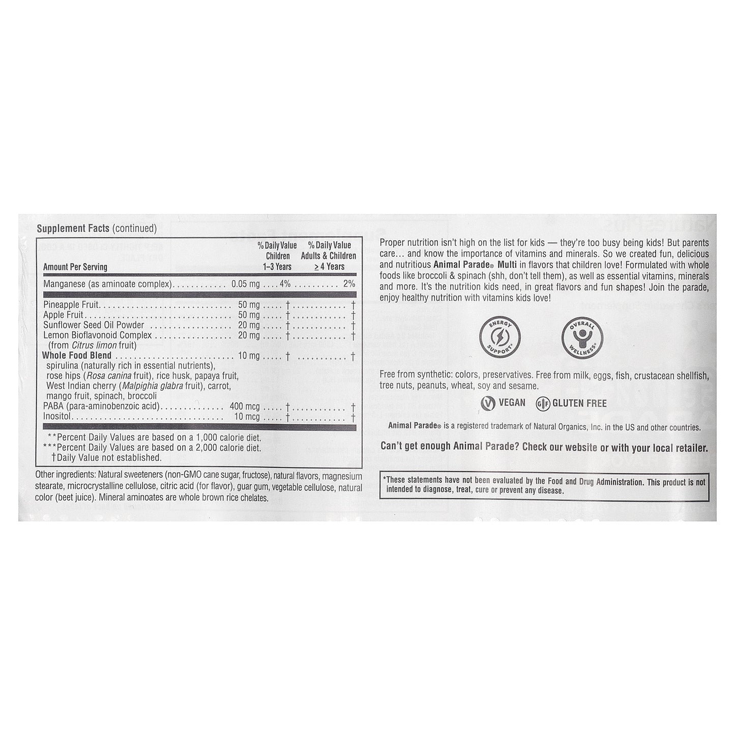 NaturesPlus, Animal Parade®, Children's Chewable Multivitamin Supplement, Cherry, 180 Animal-Shaped Tablets