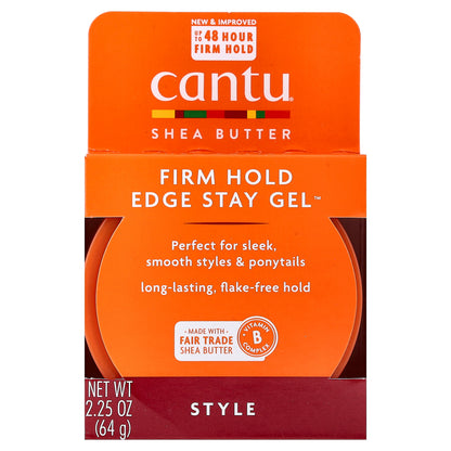 Cantu, Shea Butter, Edge Stay Gel™, Extra Hold, 2.25 oz (64 g)