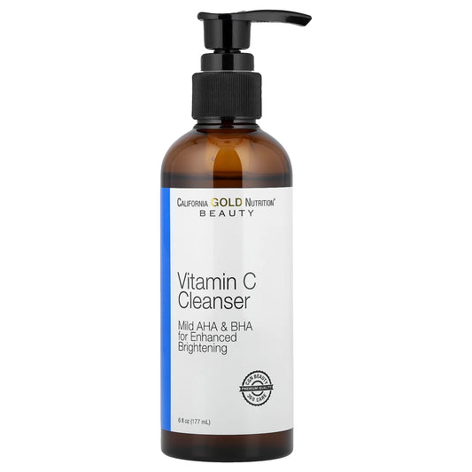 California Gold Nutrition, Vitamin C Cleanser, Enhanced Brightening Gel Cleanser, 6 fl oz (177 ml)