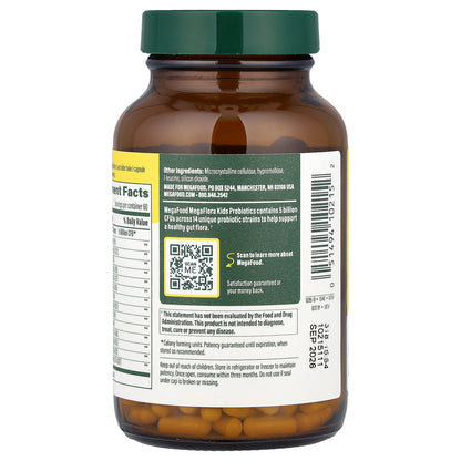 MegaFood, Kids MegaFlora™, Daily Probiotic, 5 Billion CFU, 60 Mini Capsules