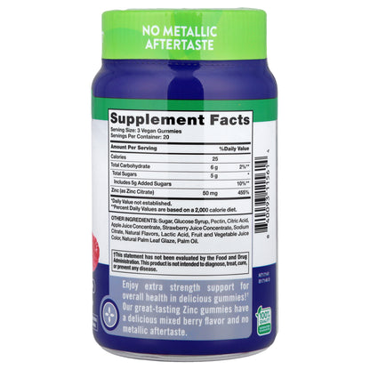 Nature's Truth, Zinc Gummies,  Delicious Mixed Berry, 60 Gummies (16 mg Per Gummy)