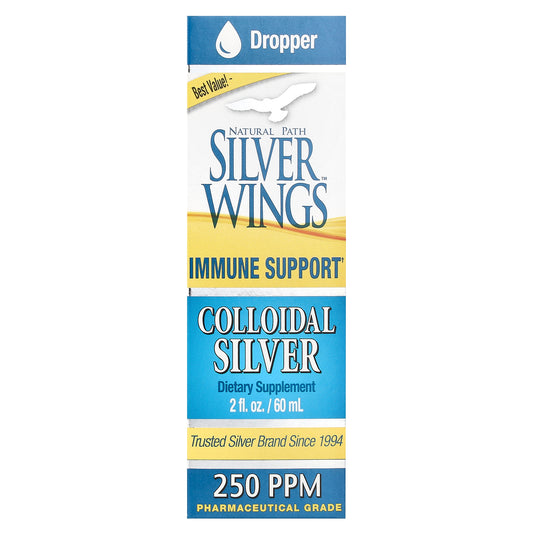 Natural Path Silver Wings, Colloidal Silver, 250 ppm, 2 fl oz (60 ml)