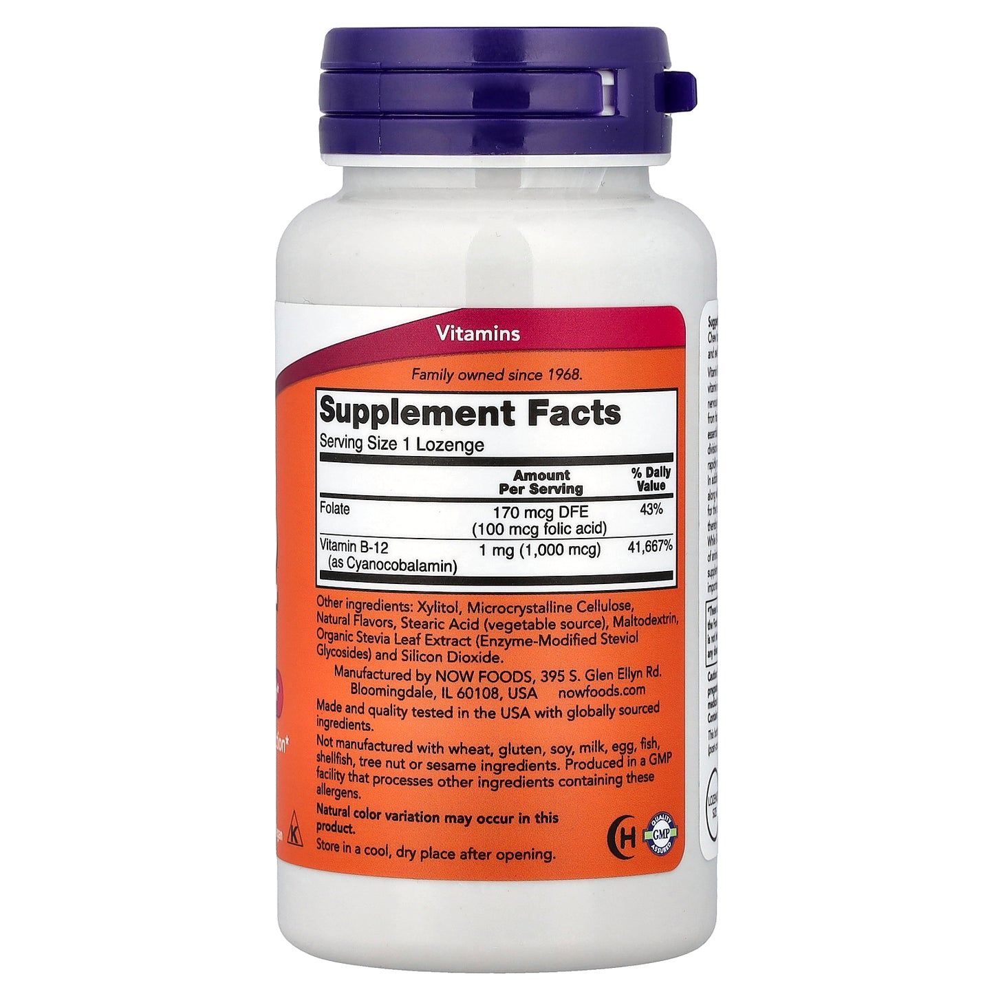 NOW Foods, B-12, 250 Lozenges