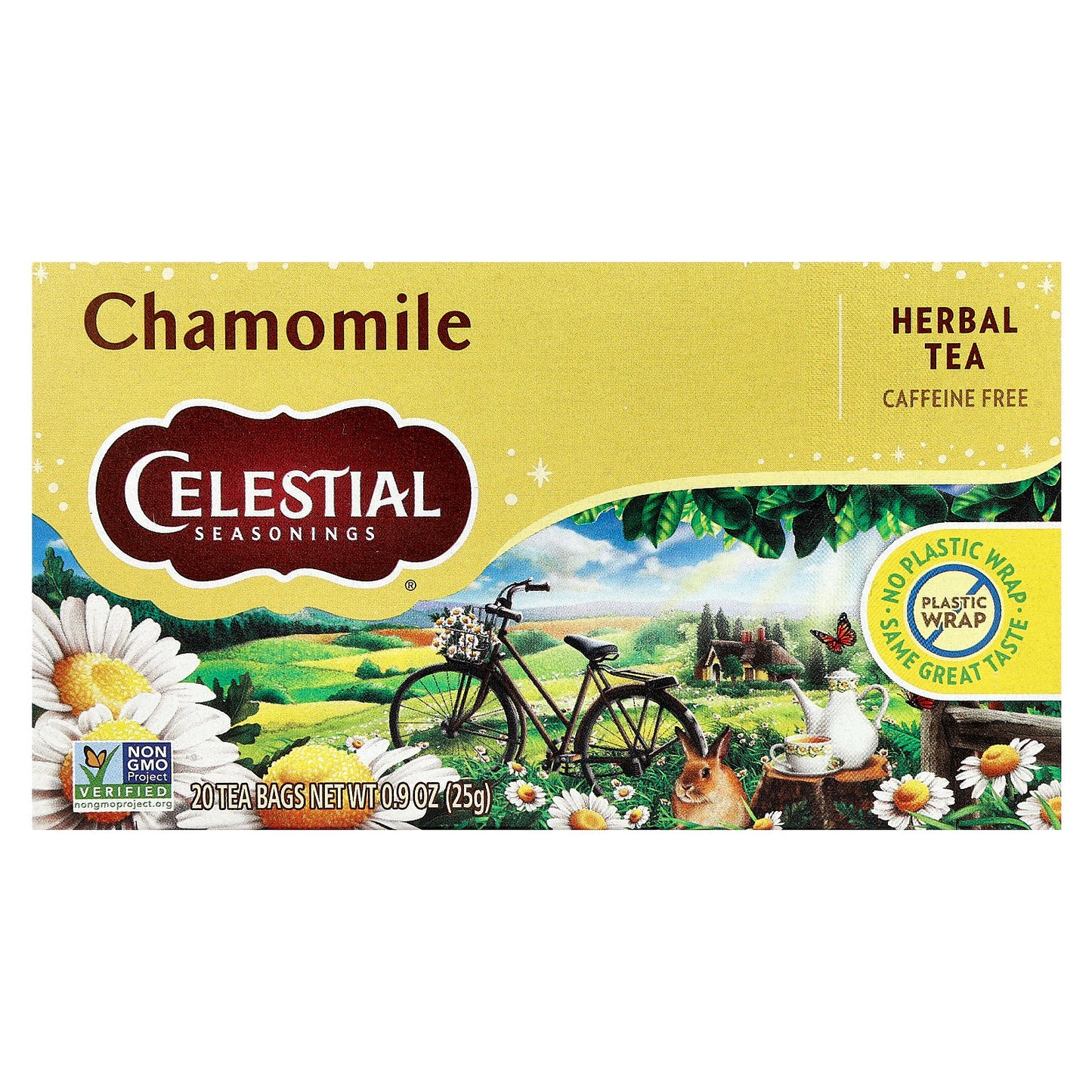 Celestial Seasonings, Herbal Tea, Chamomile, Caffeine Free, 20 Tea Bags, 0.9 oz (25 g)