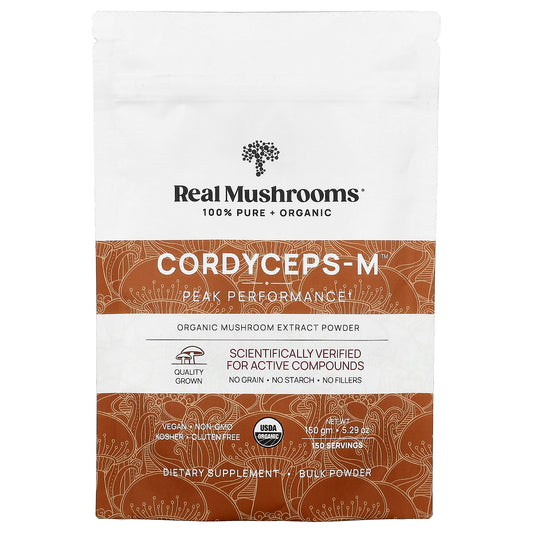 Real Mushrooms, Cordyceps-M™, Organic Mushroom Extract Powder, 5.29 oz (150 g)