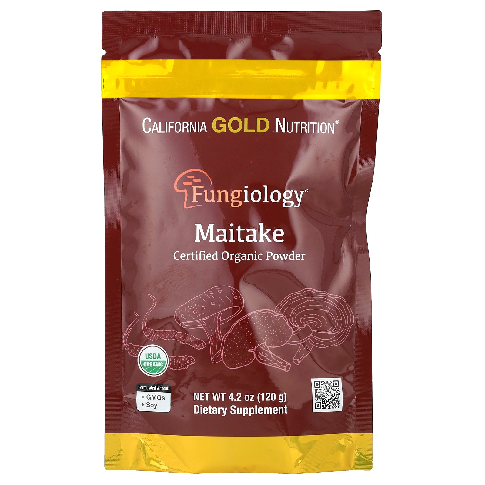 California Gold Nutrition, Fungiology®, Certified Organic Maitake Powder, 4.2 oz (120 g)