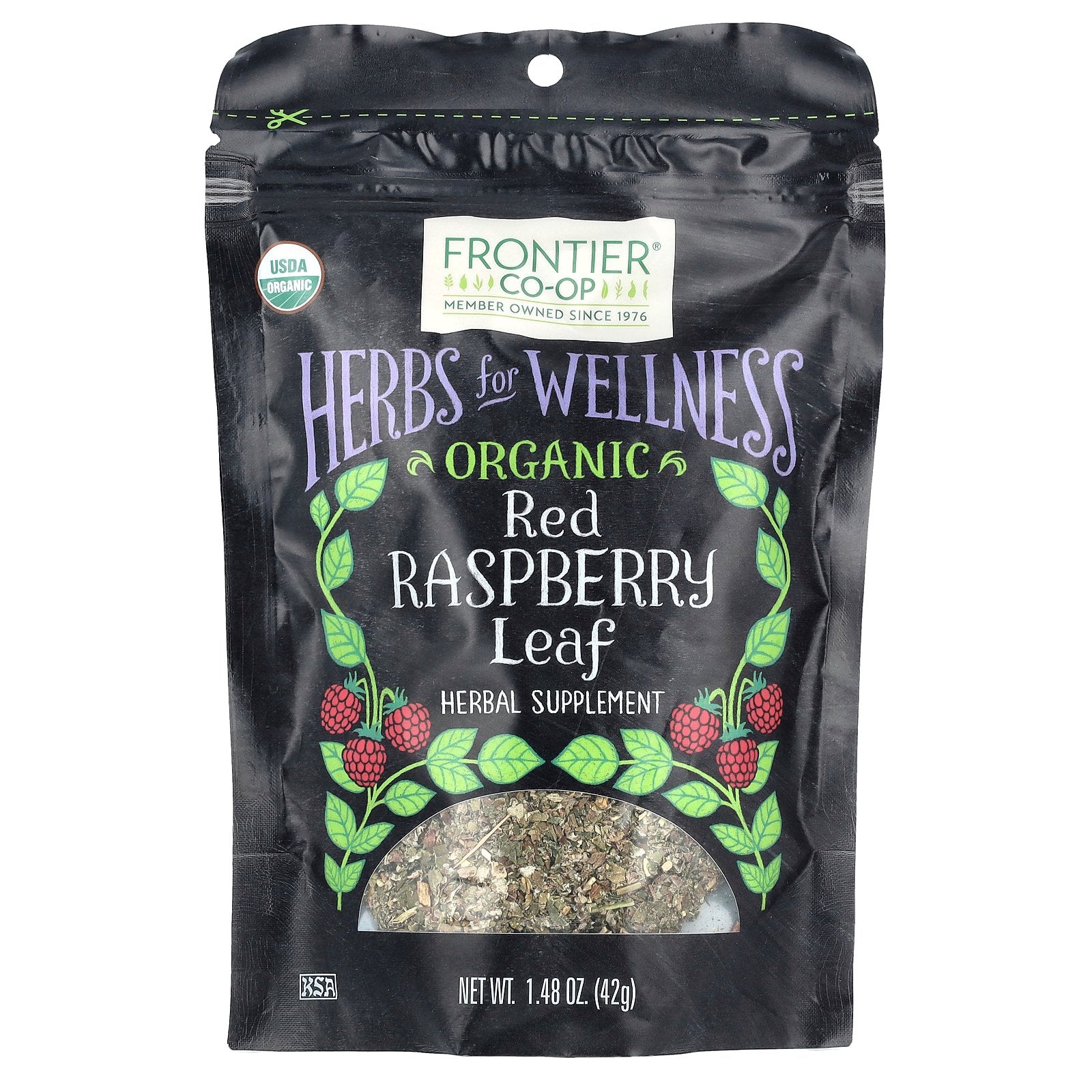 Frontier Co-op, Organic Red Raspberry Leaf, 1.48 oz (42 g)