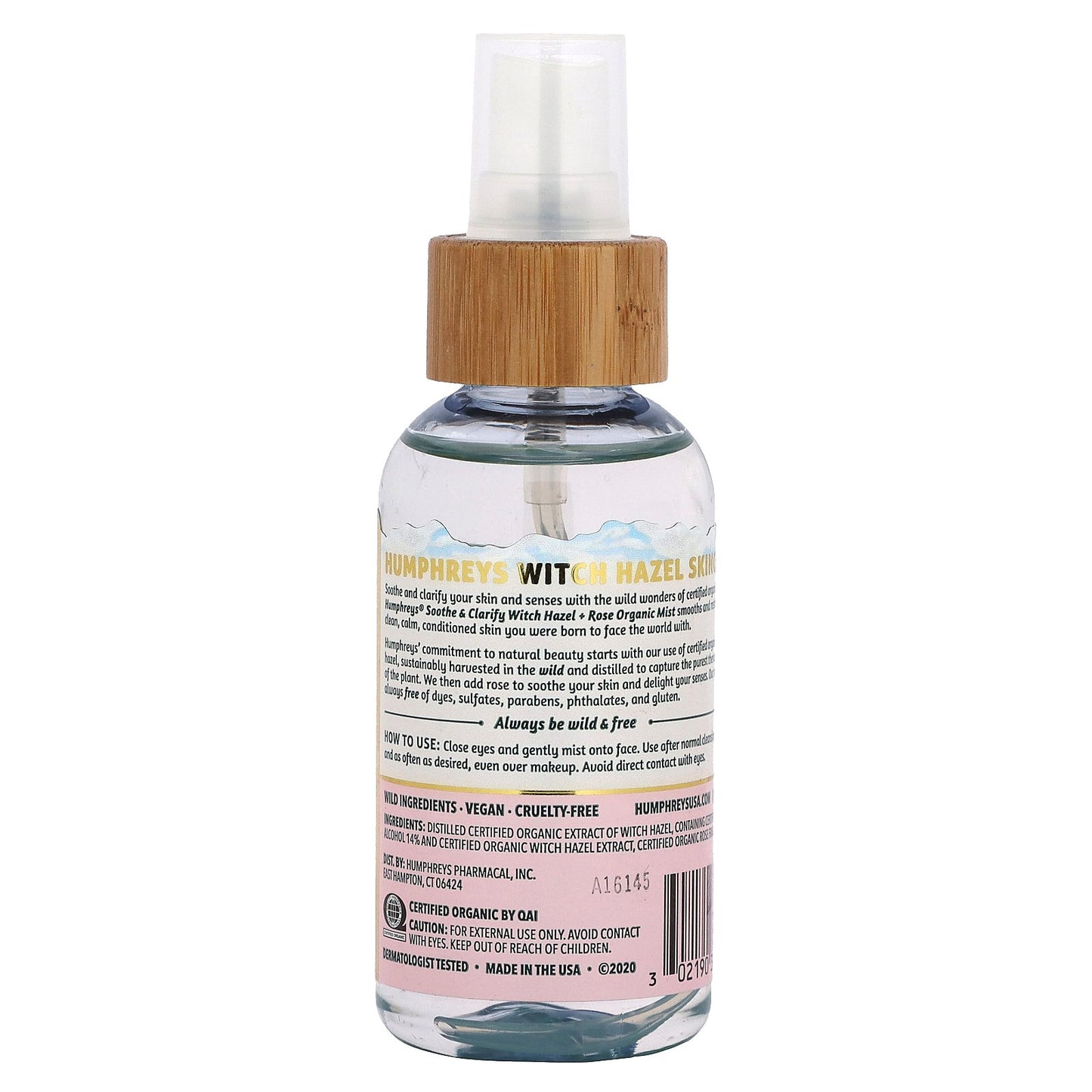 Humphreys, Witch Hazel, Organic Mist with Rose, 3.3 fl oz (97 ml)