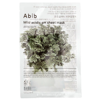 Abib, Mild Acidic pH Beauty Sheet Mask, Jerico Rose Fit, 1 Sheet Mask, 1.01 fl oz (30 ml)
