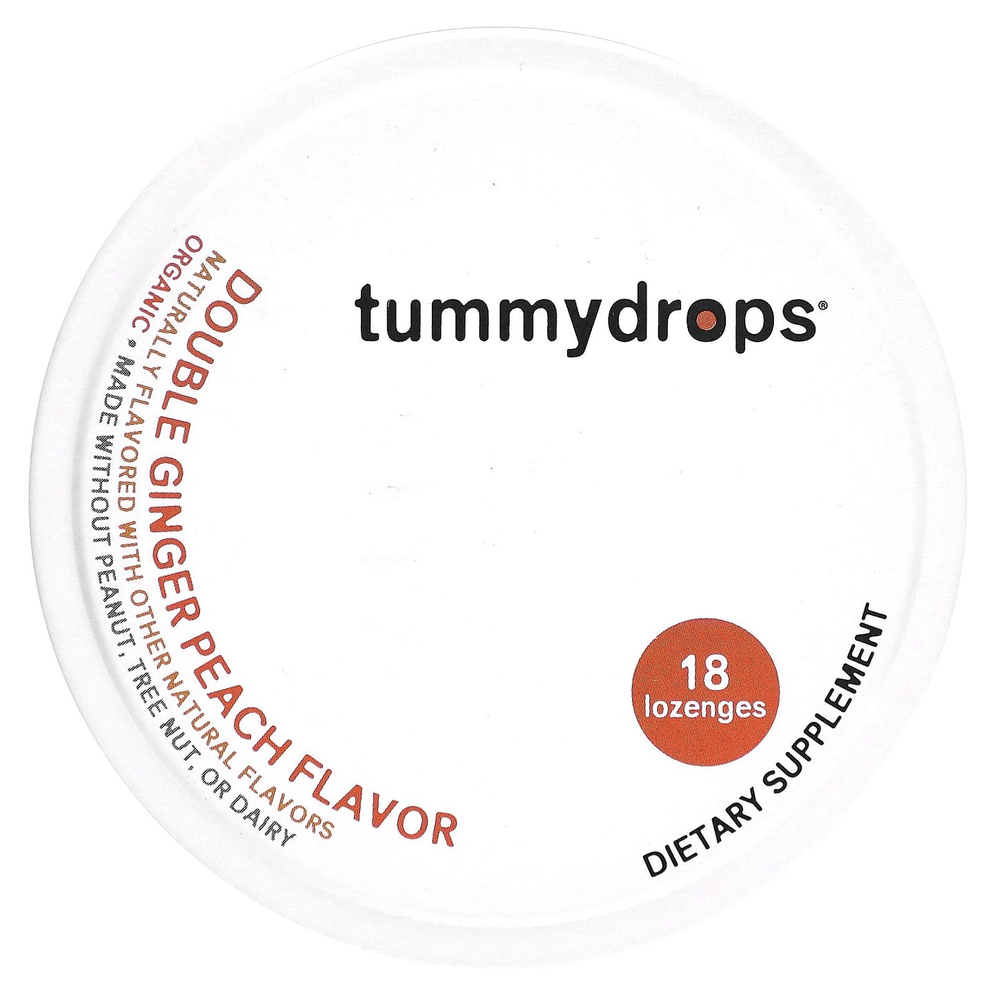 Tummydrops, Double Ginger Peach, 18 Lozenges