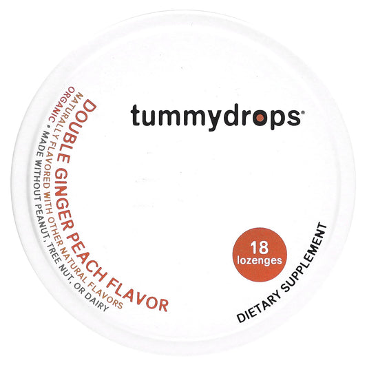 Tummydrops, Double Ginger Peach, 18 Lozenges