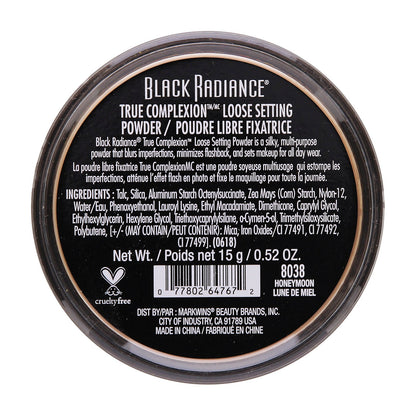 Black Radiance, True Complexion, Loose Setting Powder, 8038 Honeymoon, 0.52 oz (15 g)