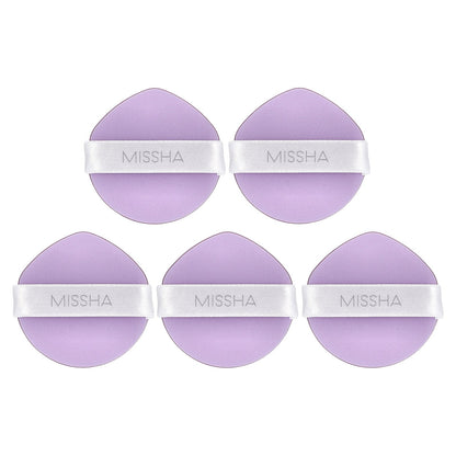 Missha, Glow Layering Fit Puff, 5 Pieces