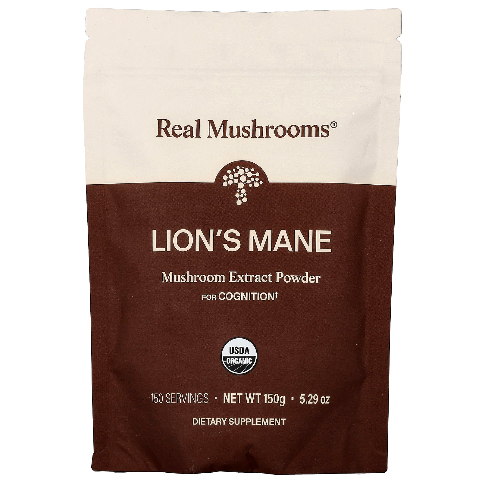 Real Mushrooms, Lion's Mane, Organic Mushroom Extract Powder, 5.29 oz (150 g)