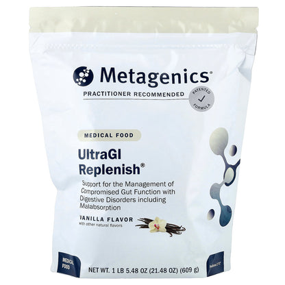 Metagenics, UltraGI Replenish, Vanilla, 21.48 oz (609 g)