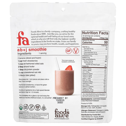 Foods Alive, Organic Chia Protein Powder, 8 oz (227 g)