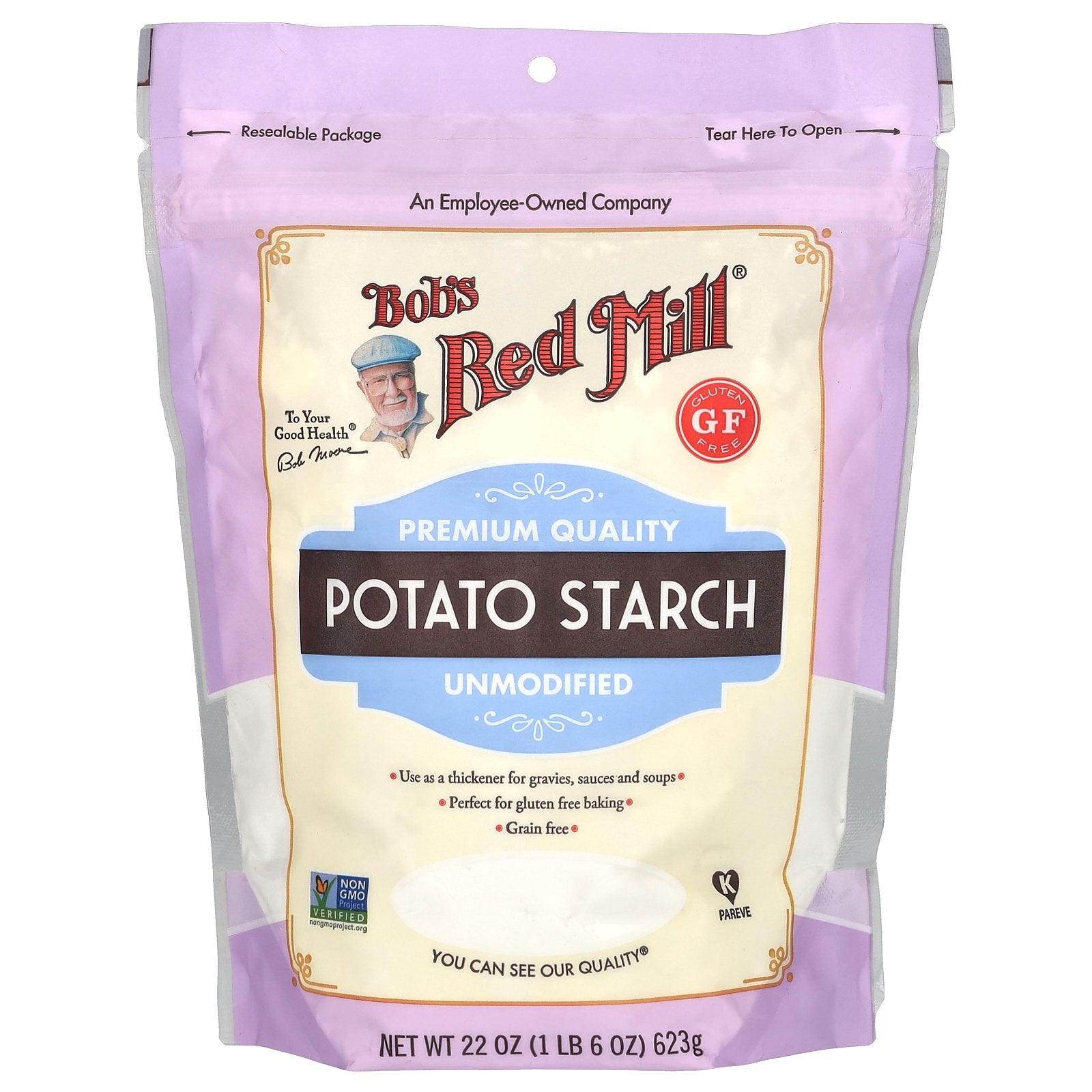 Bob's Red Mill, Potato Starch, Unmodified, Gluten Free, 22 oz (623 g)