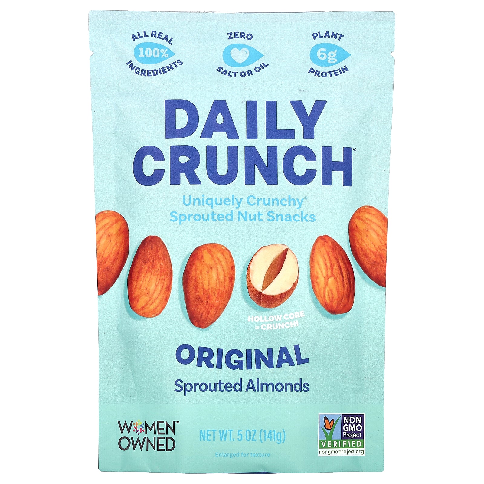 Daily Crunch, Sprouted Almonds, Original, 5 oz (141 g)