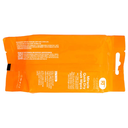 Real Techniques, Cleanse + Extend, Miracle Quick Dry Brush Wipes, 20 Wipes
