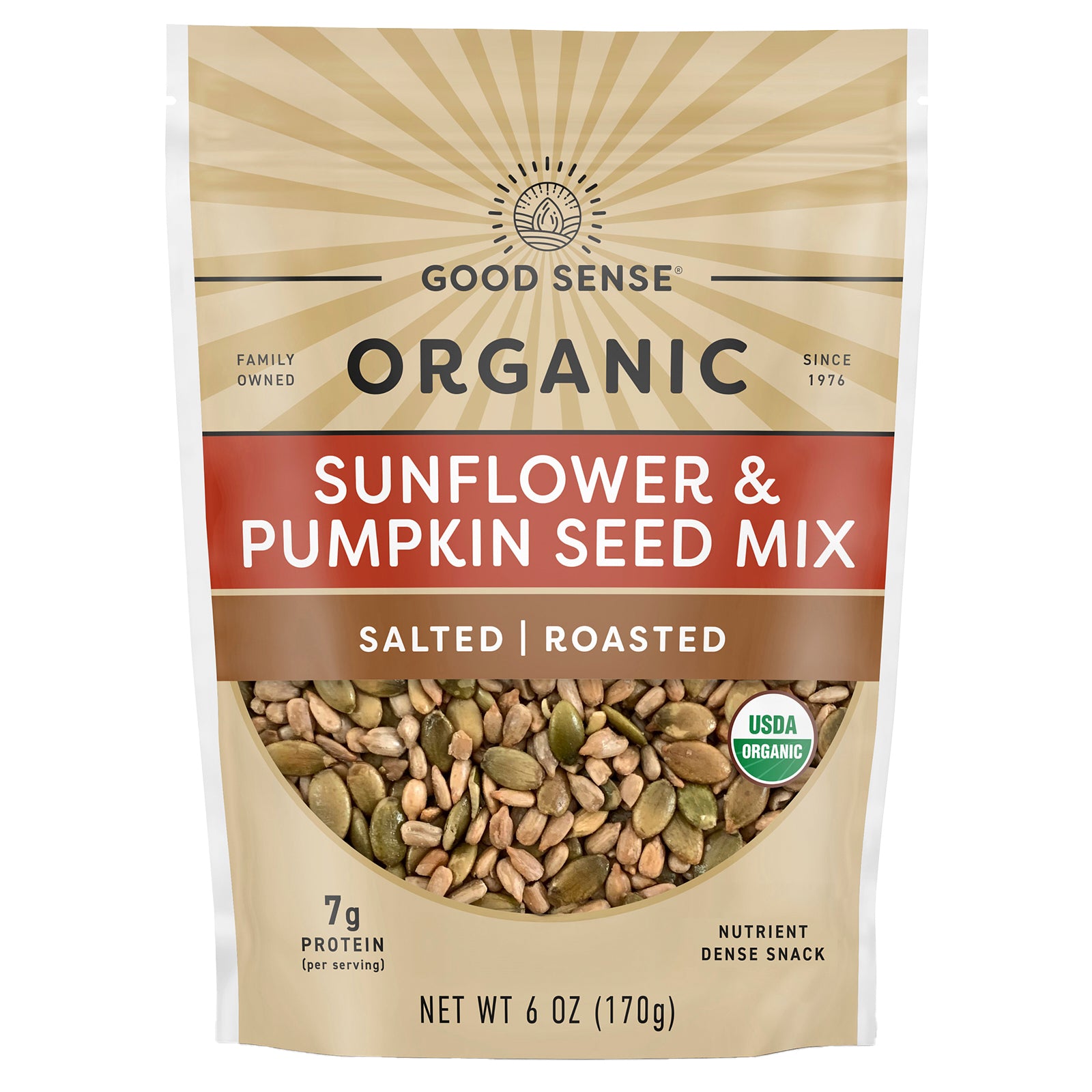 Good Sense, Organic Sunflower & Pumpkin Seed Mix, Salted, Roasted, 6 oz (170 g)