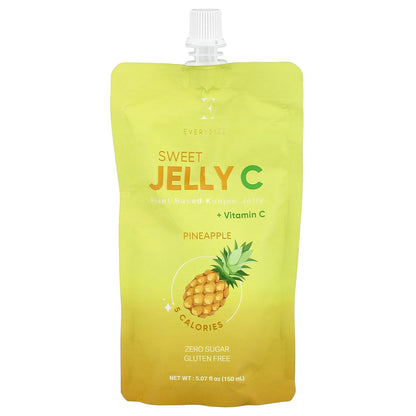 Everydaze, Sweet Jelly C, Plant Based Konjac Jelly, Pineapple, 5.07 fl oz (150 ml)