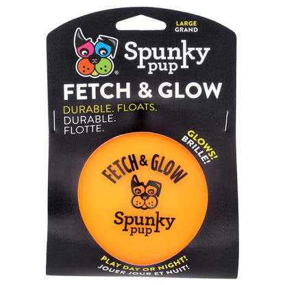 Spunky Pup, Fetch & Glow, Ball, Large, 1 Toy
