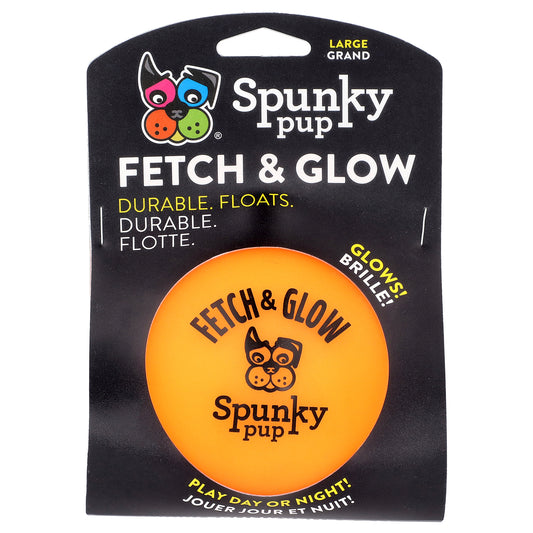 Spunky Pup, Fetch & Glow, Ball, Large, 1 Toy