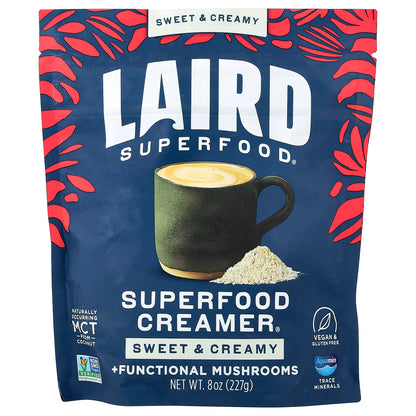 Laird Superfood, Superfood Creamer® + Functional Mushrooms, Sweet & Creamy, 8 oz (227 g)