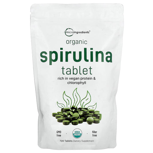 Micro Ingredients, Organic Spirulina, 720 Tablets