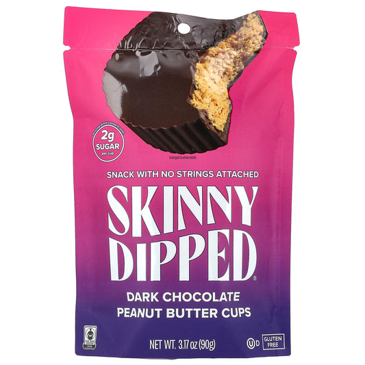 SkinnyDipped, Dark Chocolate Peanut Butter Cups, 3.17 oz (90 g)