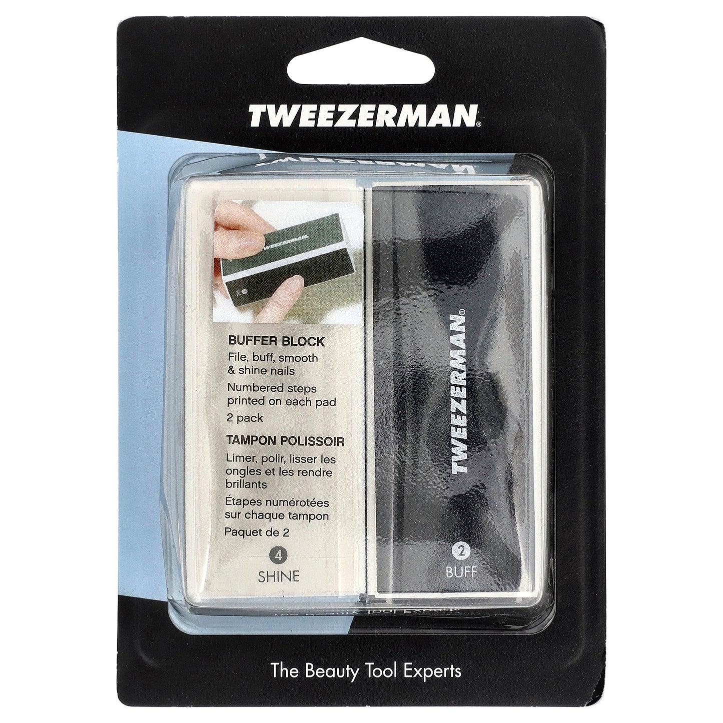 Tweezerman, Nail Buffer Block, 2 Count