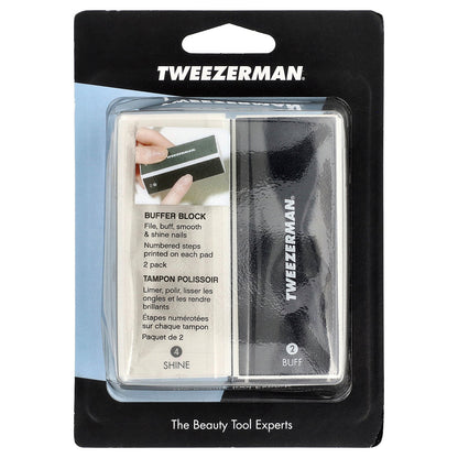 Tweezerman, Nail Buffer Block, 2 Count