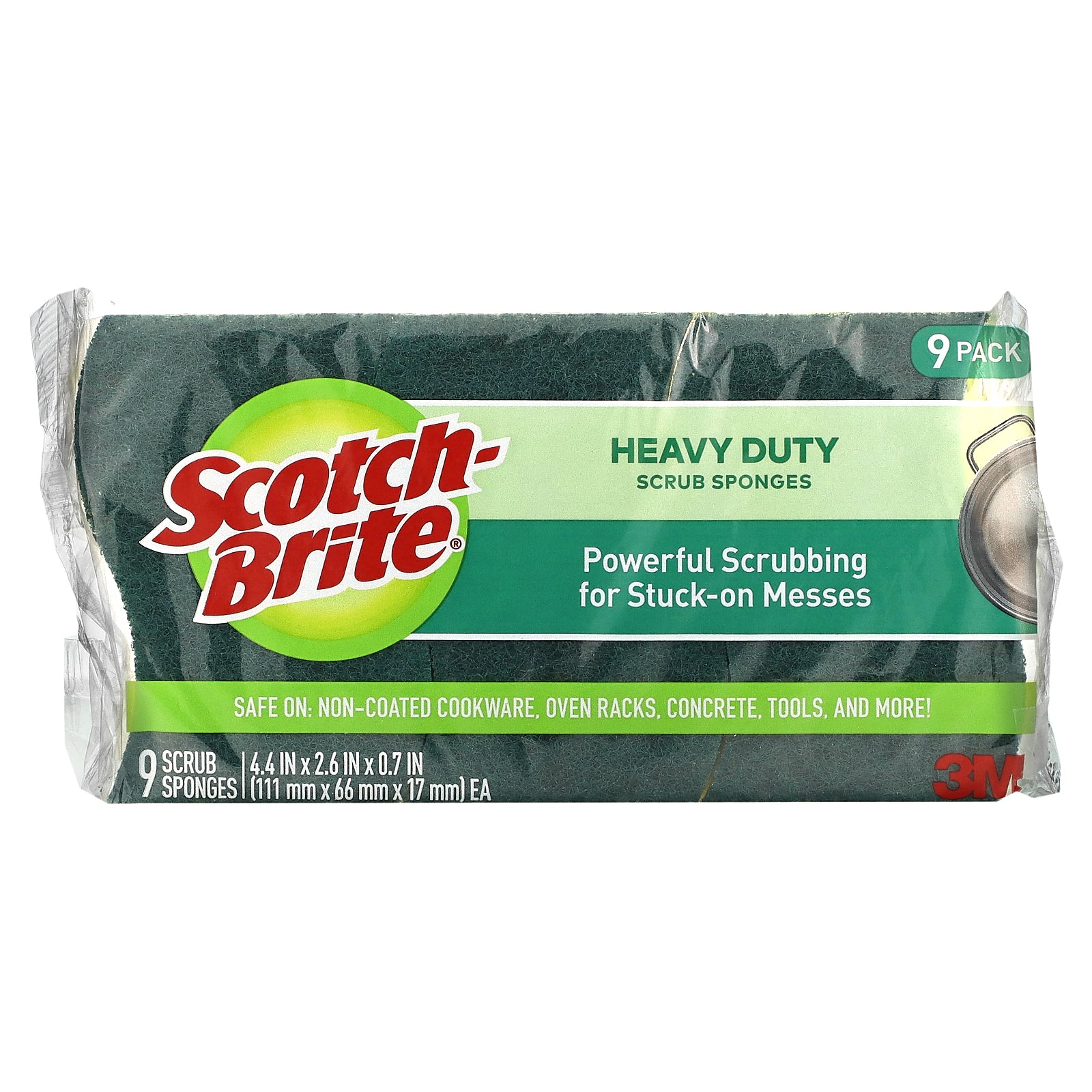 Scotch-Brite, Heavy Duty Scrub Sponges, 9 Sponges