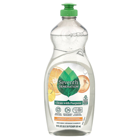 Seventh Generation, Dish Liquid, Clementine Zest & Lemongrass , 19 fl oz (561 ml)