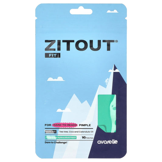 Avarelle, Zitout® Fit, Translucent Hydrocolloid Patch, 16 Patches