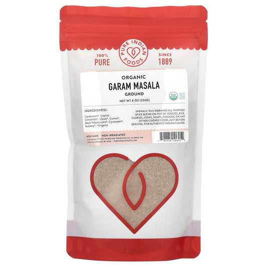 Pure Indian Foods, Organic Garam Masala, Ground, 8 oz (226 g)