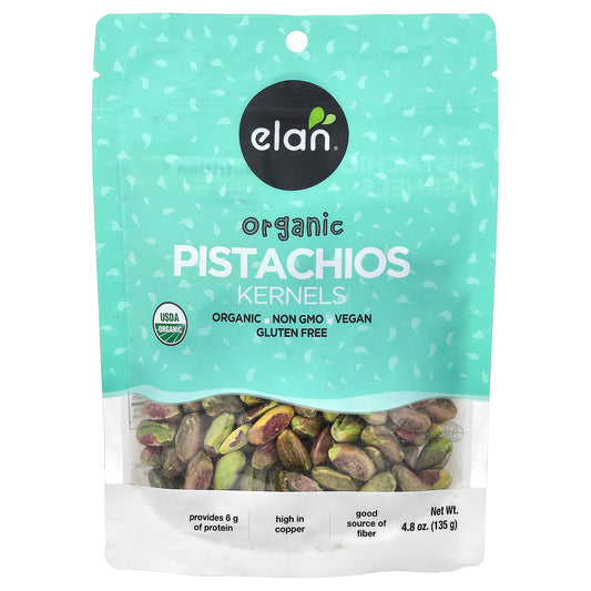 Elan, Organic Pistachios, Kernels, 4.8 oz (135 g)