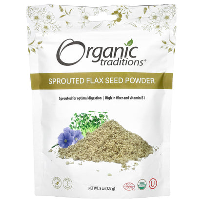 Organic Traditions, Sprouted Flax Seed Powder, 8 oz (227 g)