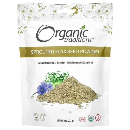 Organic Traditions, Sprouted Flax Seed Powder, 8 oz (227 g)