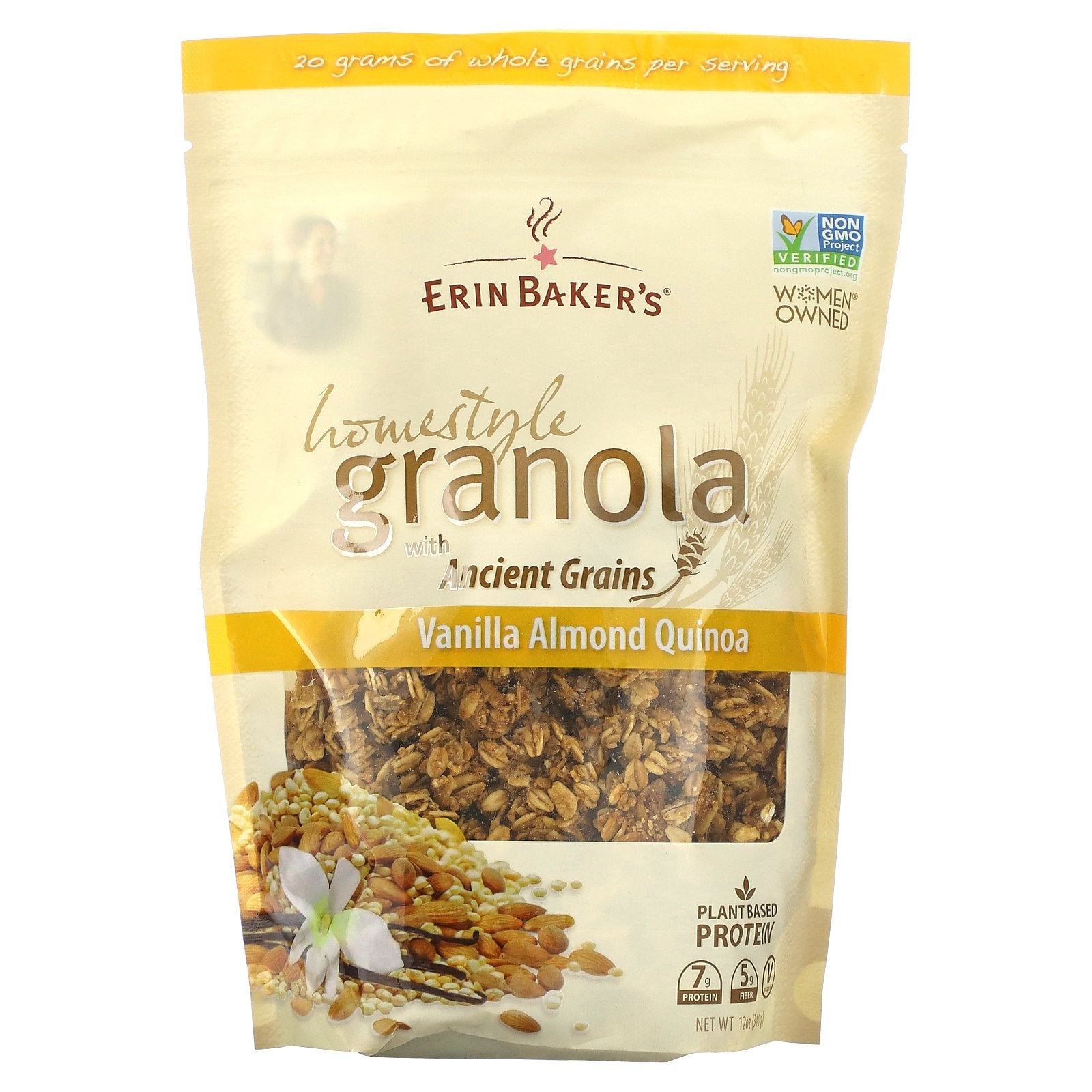 Erin Baker's, Homestyle Granola with Ancient Grains, Vanilla Almond Quinoa, 12 oz (340 g)