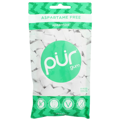 The PUR Company, Chewing Gum, Spearmint, 55 Pieces, 2.72 oz (77 g)