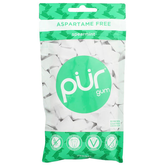 The PUR Company, Chewing Gum, Spearmint, 55 Pieces, 2.72 oz (77 g)