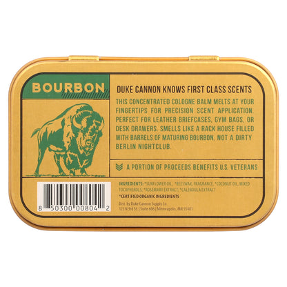 Duke Cannon Supply Co., Solid Cologne, Bourbon, Oak Barrel, 1.5 oz