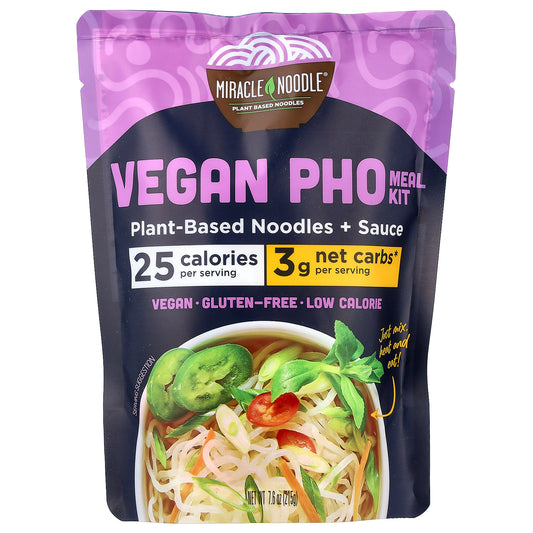 Miracle Noodle, Vegan Pho Meal Kit, Plant-Based Noodles + Sauce , 7.6 oz (215 g)