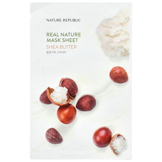 Nature Republic, Real Nature Beauty Mask Sheet, Shea Butter, 1 Sheet, 0.77 fl oz (23 ml)