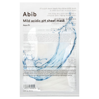 Abib, Mild Acidic pH Beauty Sheet Mask, Aqua Fit, 1 Mask, 1.01 fl oz (30 ml)